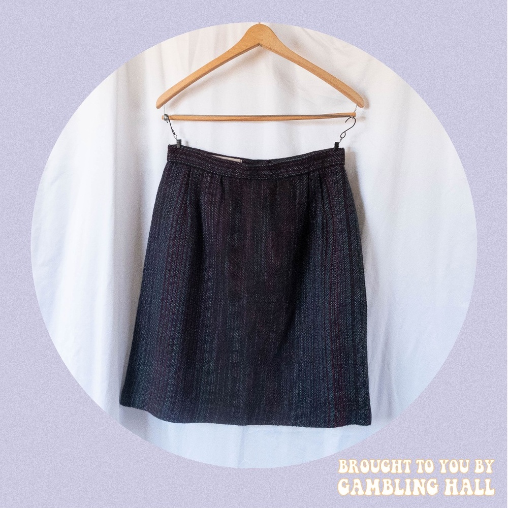 handwoven knit midi a-line skirt
